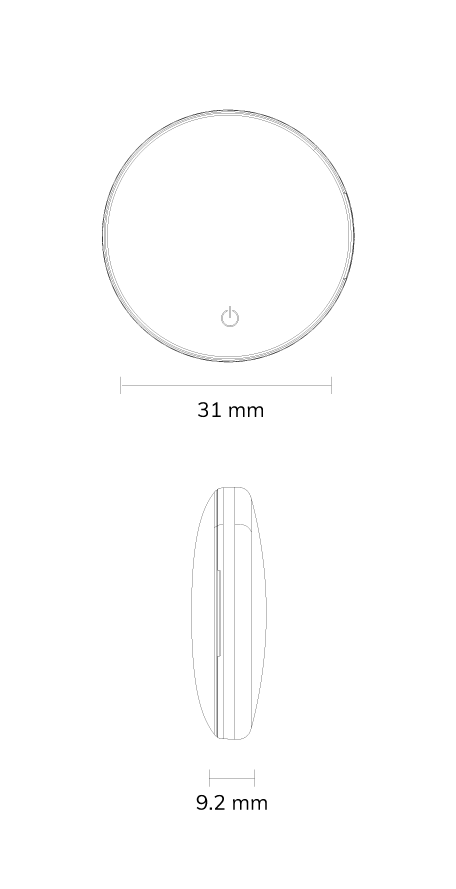 MWB01 活动定位标签尺寸图